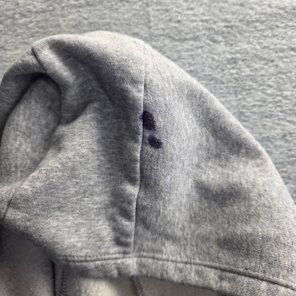 Under Armour Gray Full Zip Hoodie Sweatshirt Men's MD Loose Fit Logo Sleeve - Picture 5 of 8